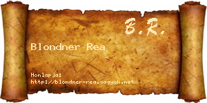 Blondner Rea névjegykártya
